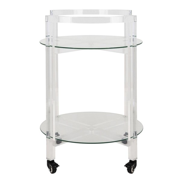 Safavieh Jules 2 Tier Acrylic Bar Cart, Clear SFV3104A - main
